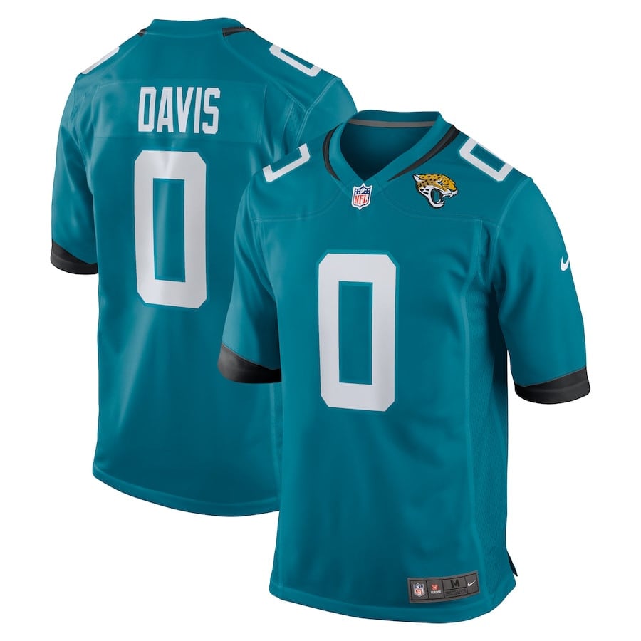 Gabe Davis 5 Jacksonville Jaguars Team Game Teal NFL Jersey Men's