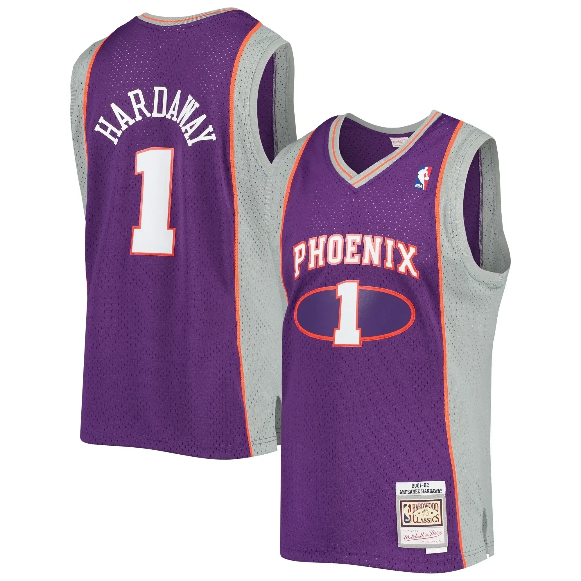 Penny Hardaway Phoenix Suns Mitchell Ness 2001-2002 Hardwood Classics Swingman Purple NBA Jersey Men's