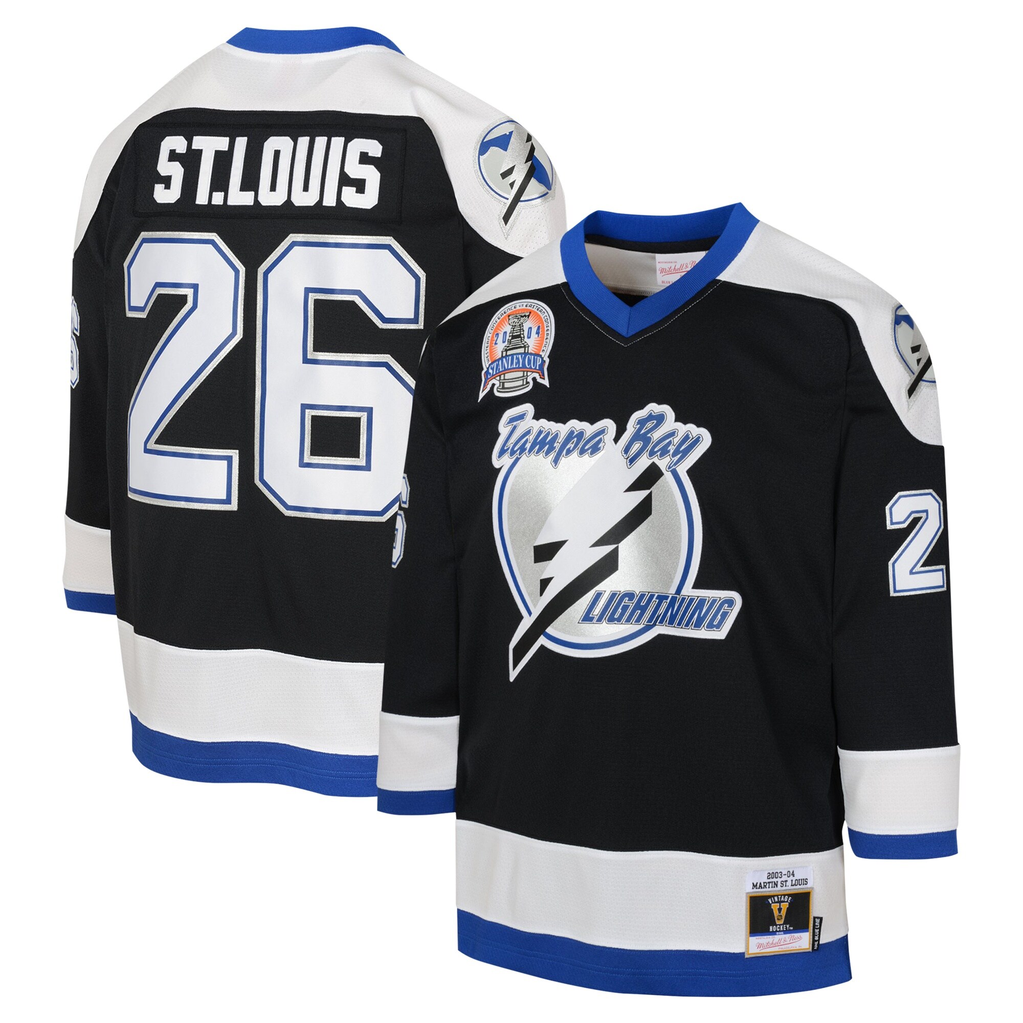 Tampa Bay Lightning Martin St. Louis Mitchell Ness Black 2003 Blue Line Player NHL Jersey Youth