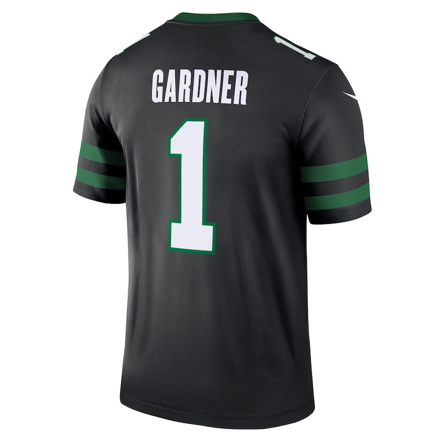 Ahmad Sauce Gardner 1 New York Jets Alternate Legend Legacy Black NFL Jersey Men's