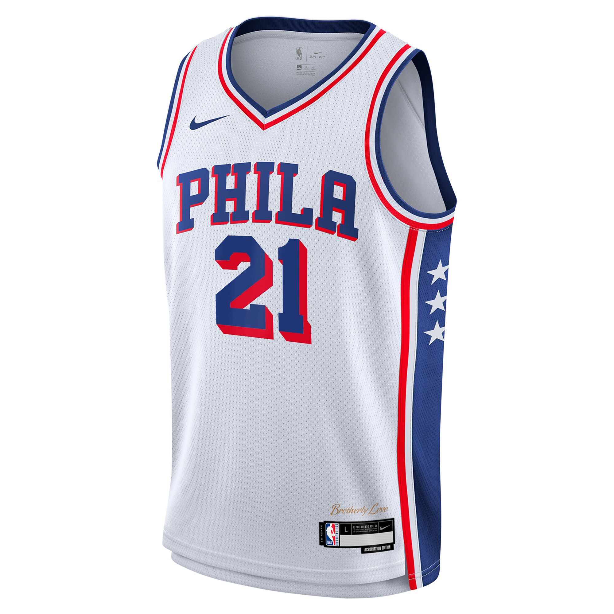 Camiseta Philadelphia 76ers Association Swingman Azul marino Joel Embiid NBA Jersey Men's