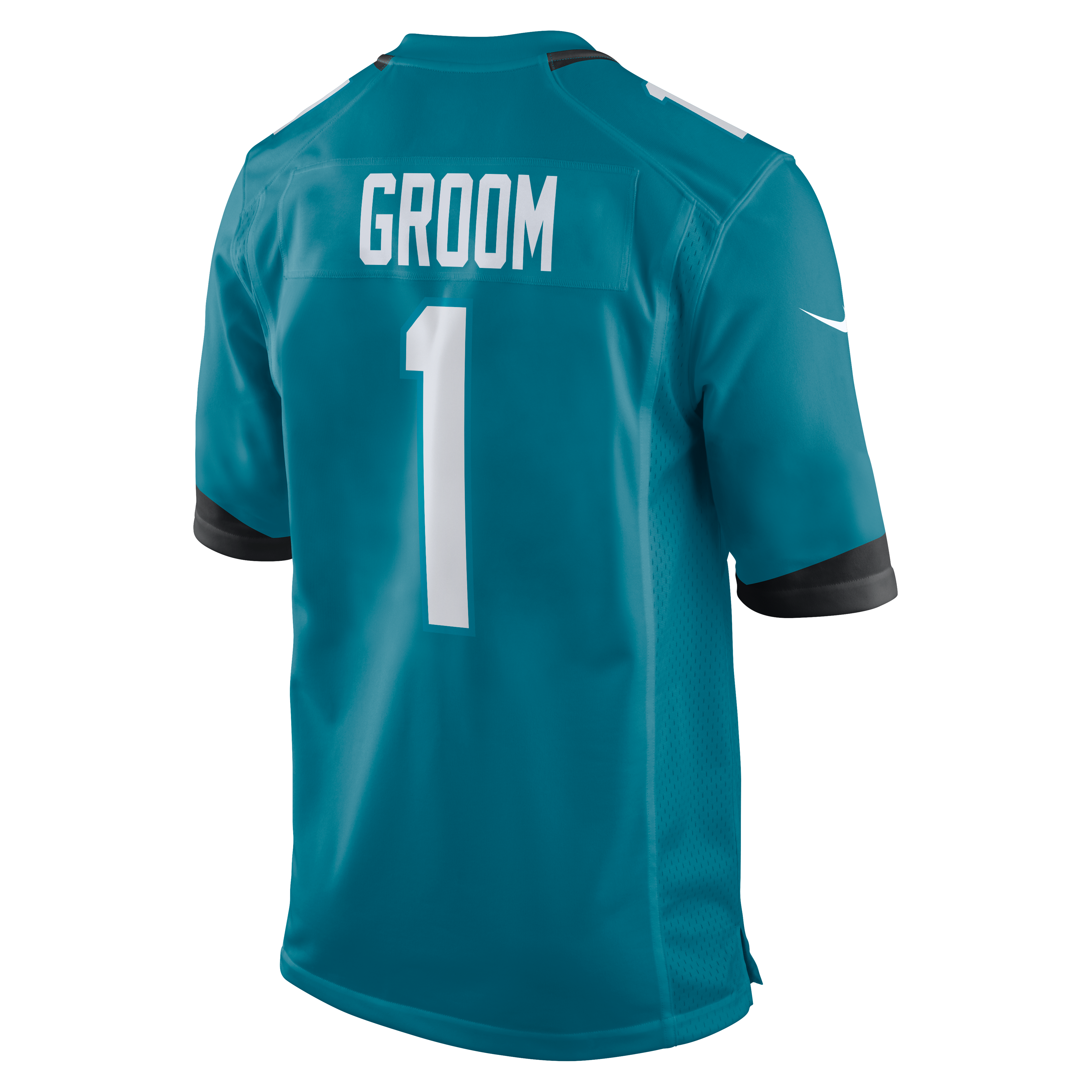 Jacksonville Jaguars Number 1 Groom Teal Game NFL Jersey Men's