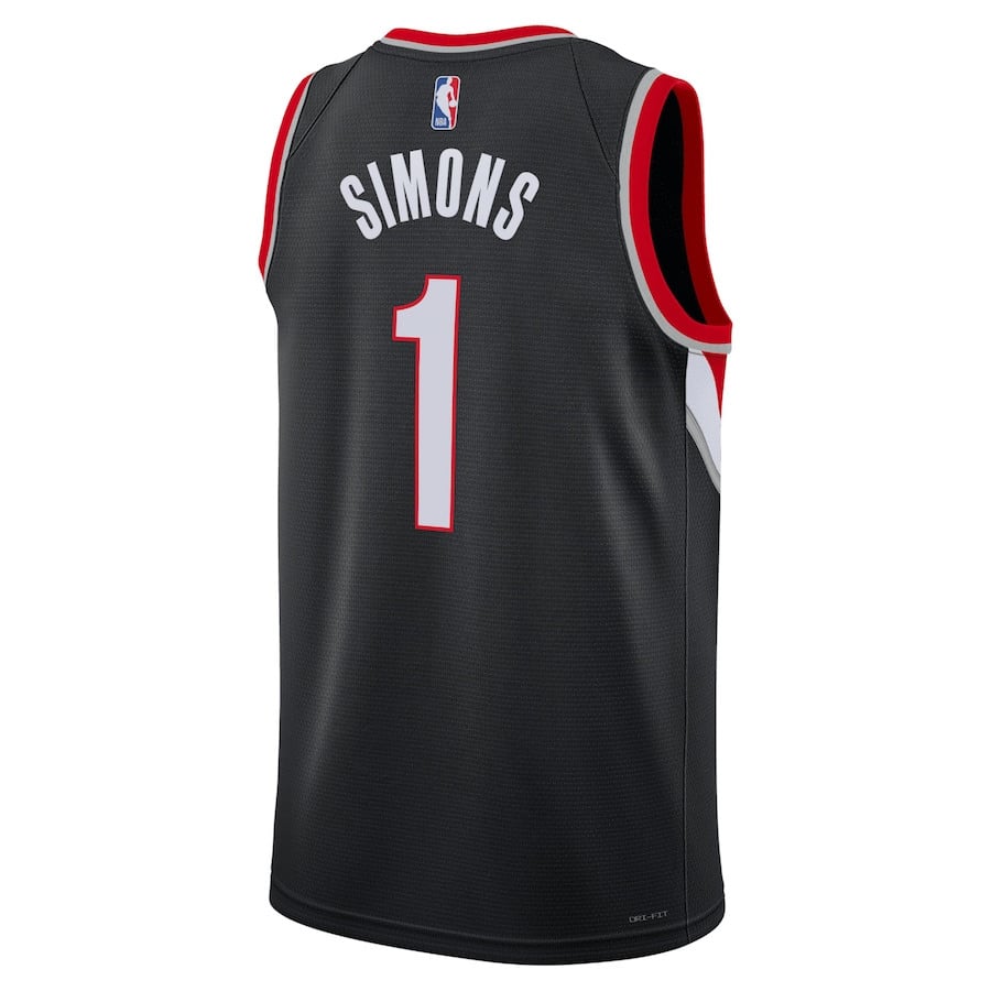 Anfernee Simons 1 Portland Trail Blazers Unisex Swingman Icon Edition Black NBA Jersey Unisex