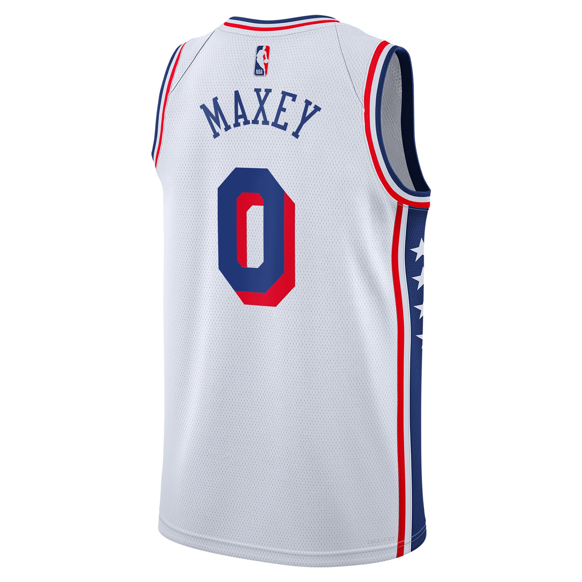 Camiseta Philadelphia 76ers Association Swingman Blanco Tyrese Maxey NBA Jersey Men's