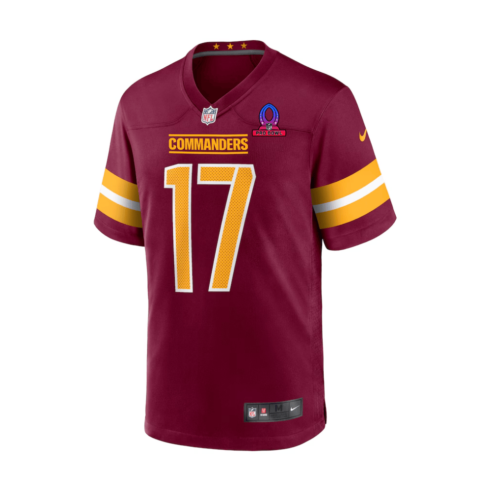 Terry McLaurin 17 Washington Commanders 2025 Pro Bowl Patch Game Burgundy NFL Jersey Men's
