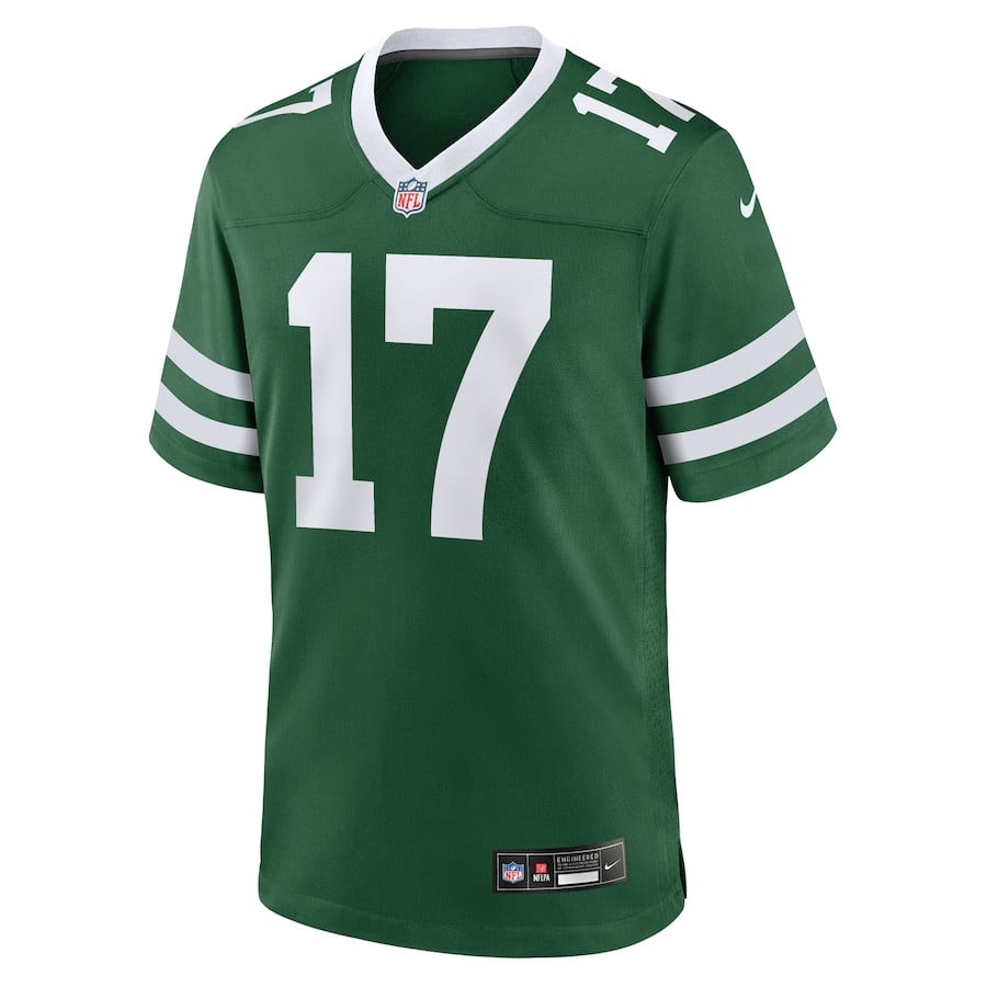 Malachi Corley 17 New York Jets Team Game Legacy Green NFL Jersey Men's