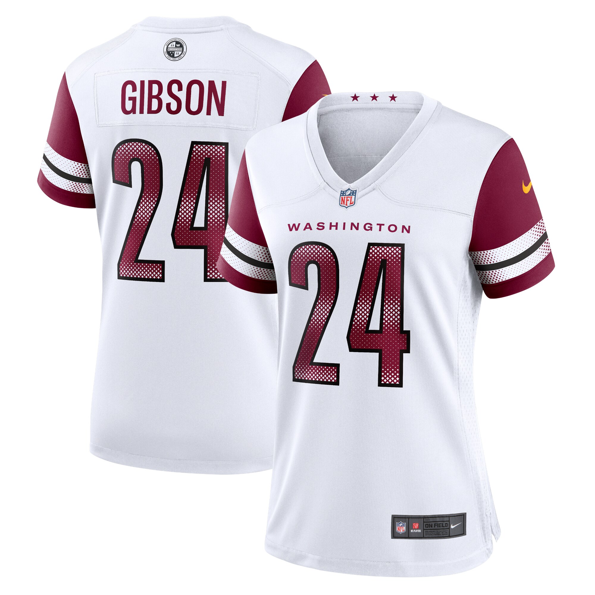 Washington Commanders Antonio Gibson White Game NFL Jersey Women's