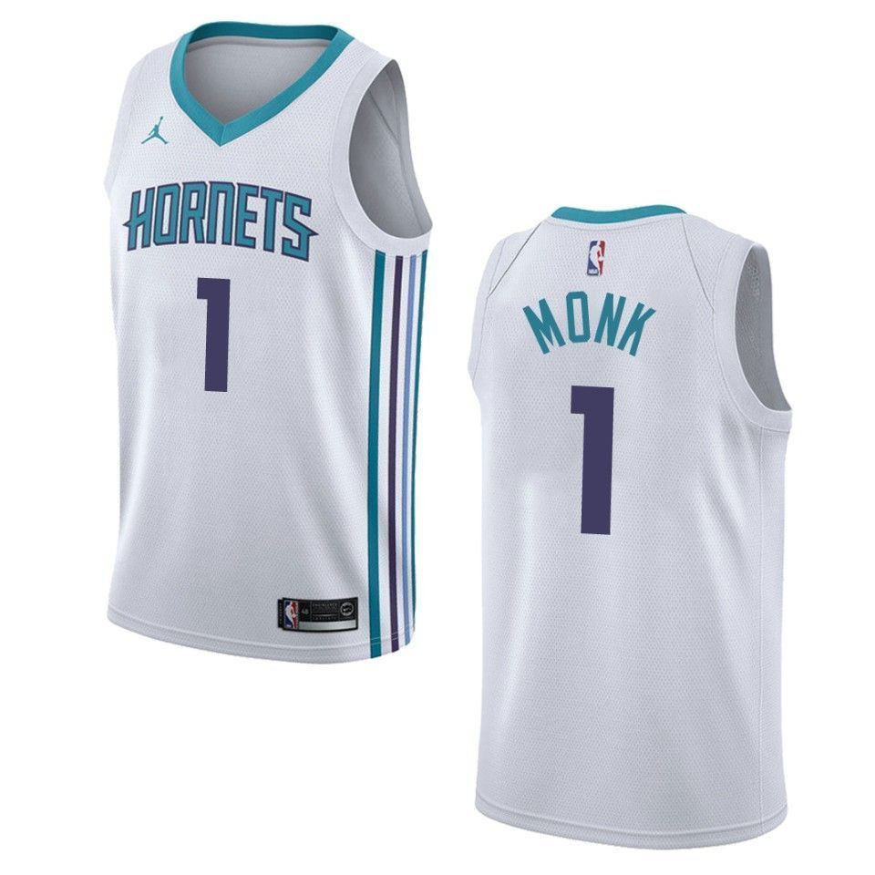 Charlotte Hornets 1 Malik Monk Association Swingman White NBA Jersey Men's