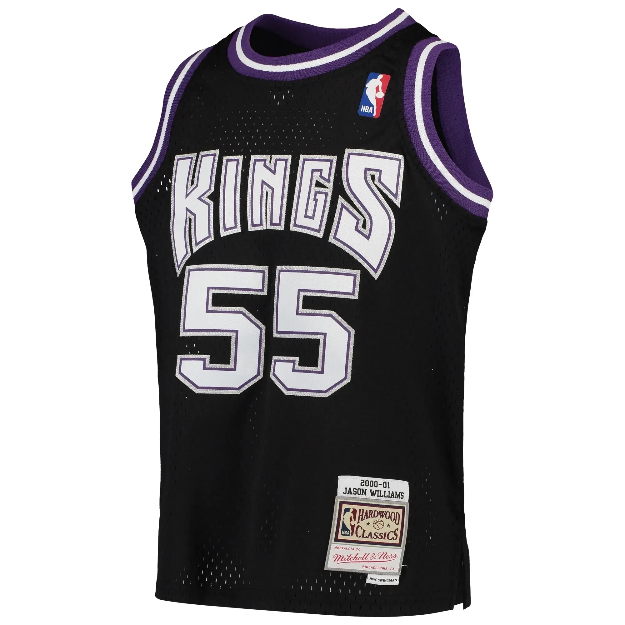 Jason Williams Sacramento Kings Mitchell&Nes 2000-01 Hardwood Classics Swingman Throwback Black NBA Jersey Youth