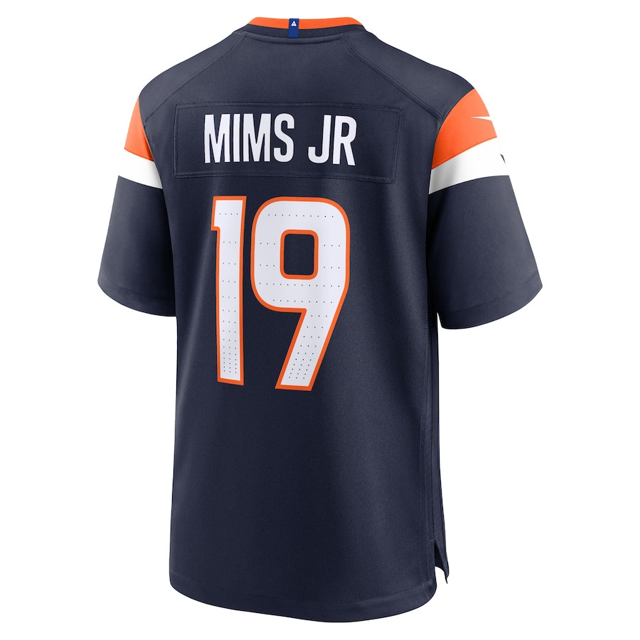 Marvin Mims Jr 19 Denver Broncos Alternate Game Navy NFL Jersey Men's