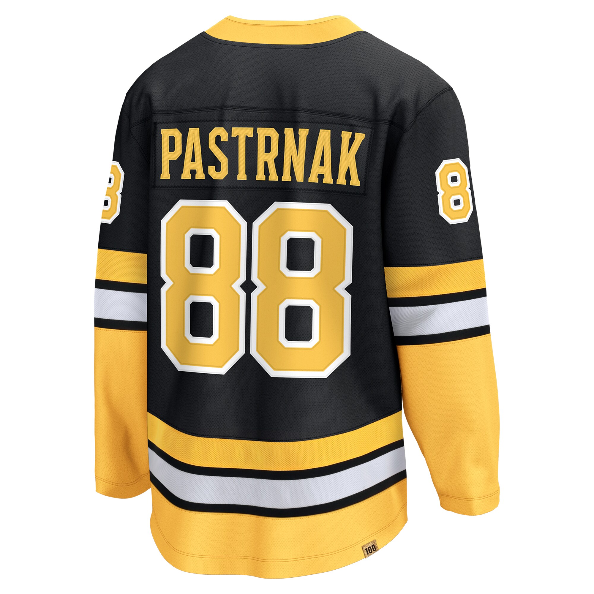 Boston Bruins David Pastrnak Black 100th Anniversary Premier Breakaway Player NHL Jersey Men's