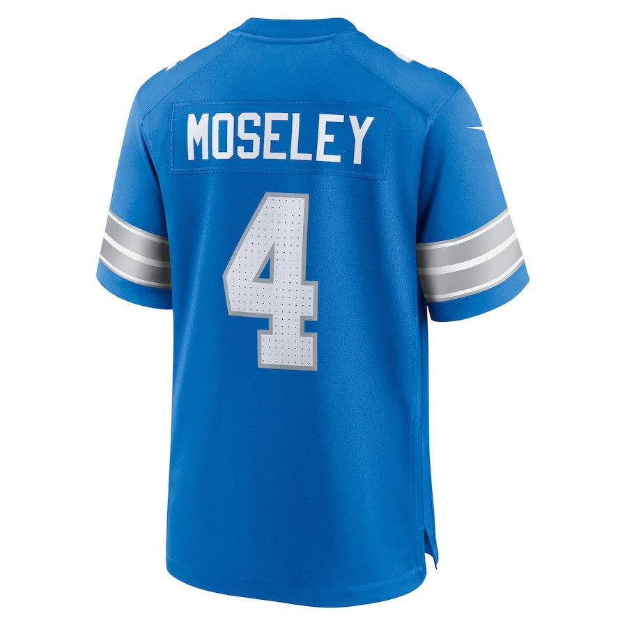 Emmanuel Moseley #4 Detroit Lions Super Bowl LIX Blue NFL Jersey Men's