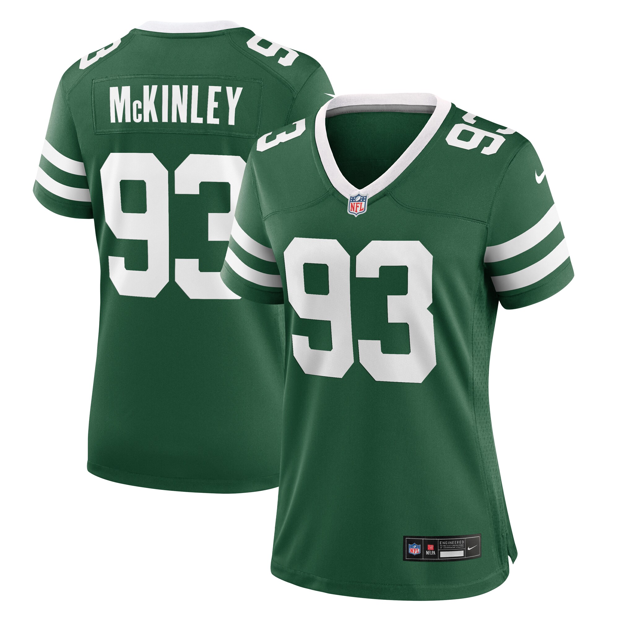 New York Jets Takk McKinley Legacy Green Team Game NFL Jersey Women's