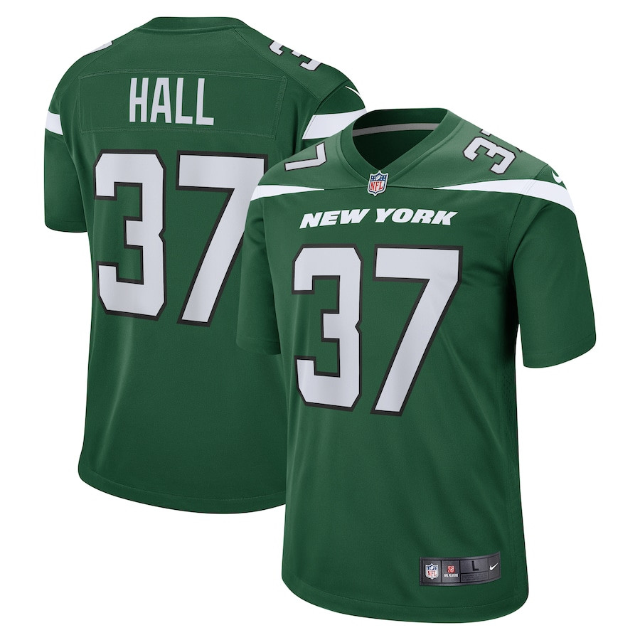 Bryce Hall 37 New York Jets Game Gotham Green NFL Jersey Men's