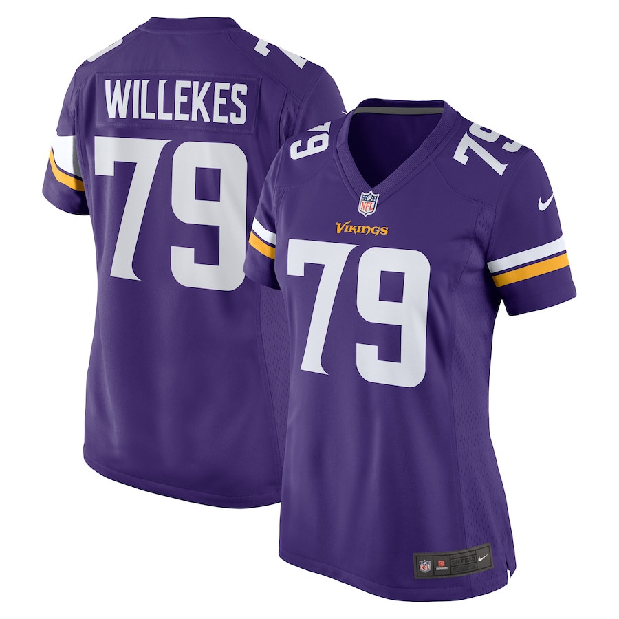 Kenny Willekes 79 Minnesota Vikings Game Purple NFL Jersey Women's