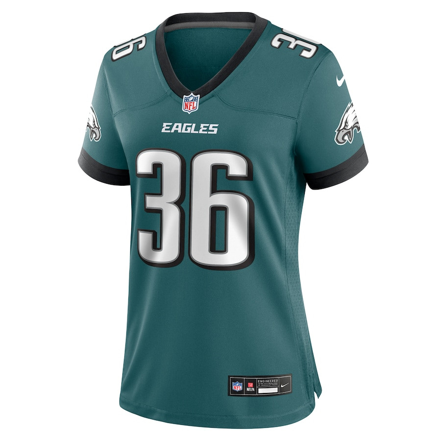 Tristin McCollum 36 Philadelphia Eagles Team Game Midnight Green NFL Jersey Women's