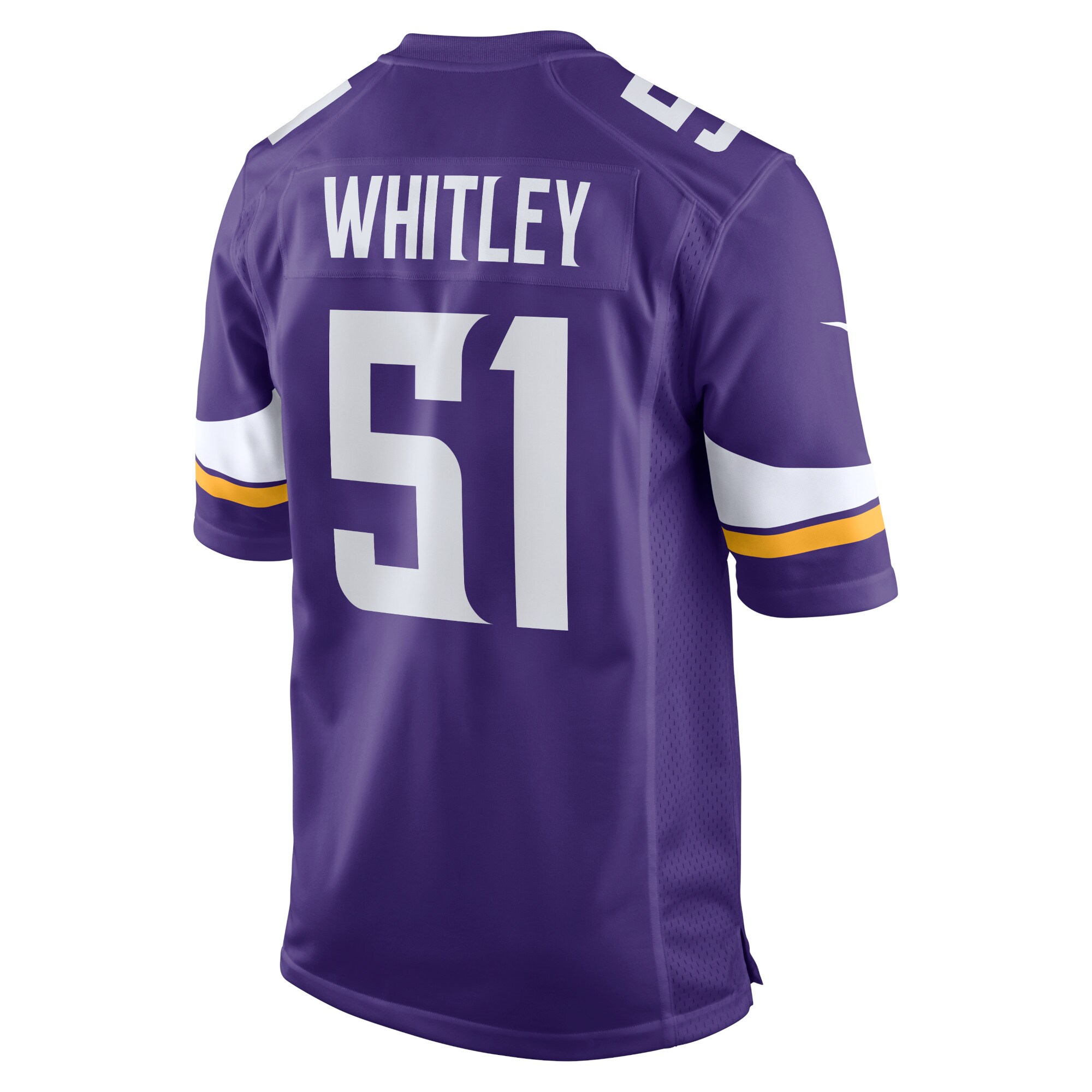 Minnesota Vikings Benton Whitley Purple Home Game Player NFL Jersey Men's