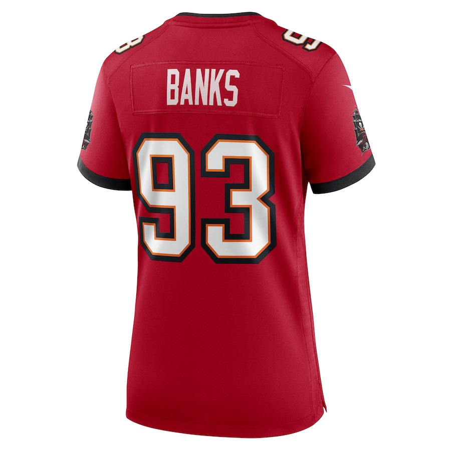 Eric Banks 93 Tampa Bay Buccaneers Game Red NFL Jersey Women's