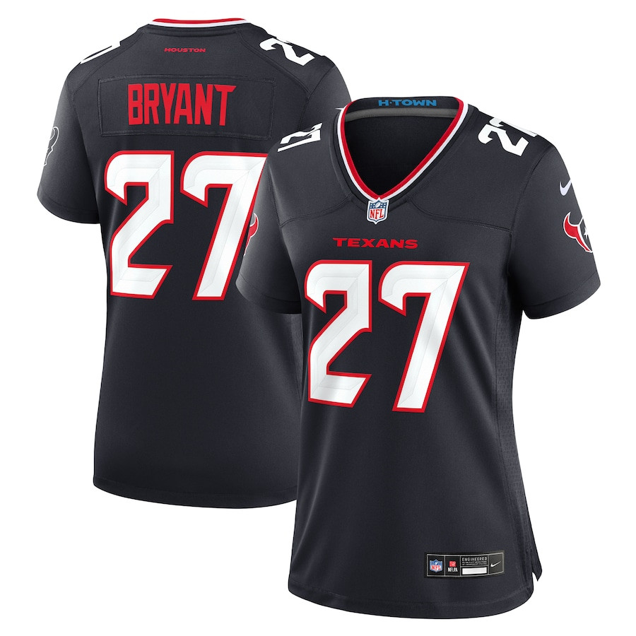 Myles Bryant 27 Houston Texans Team Game Navy NFL Jersey Women's