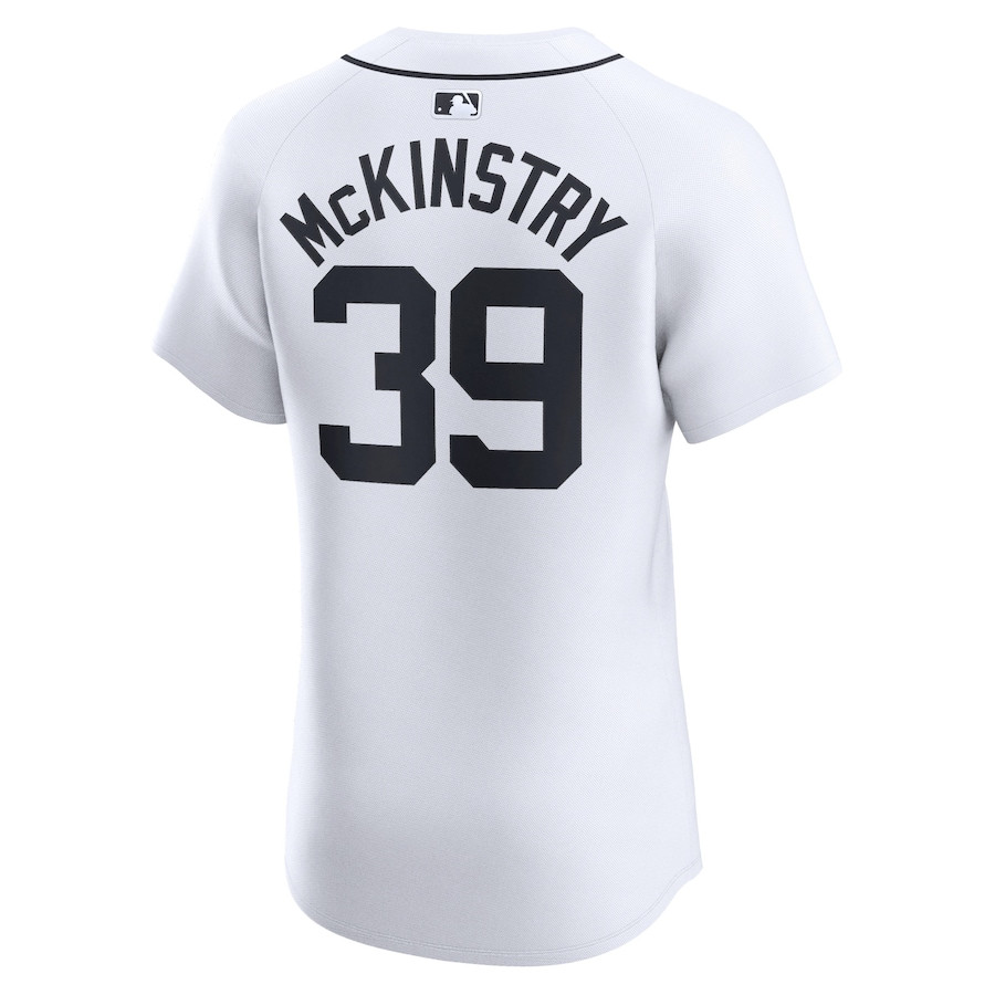 Zach McKinstry 39 Detroit Tigers Home Elite Player White MLB Jersey Men's