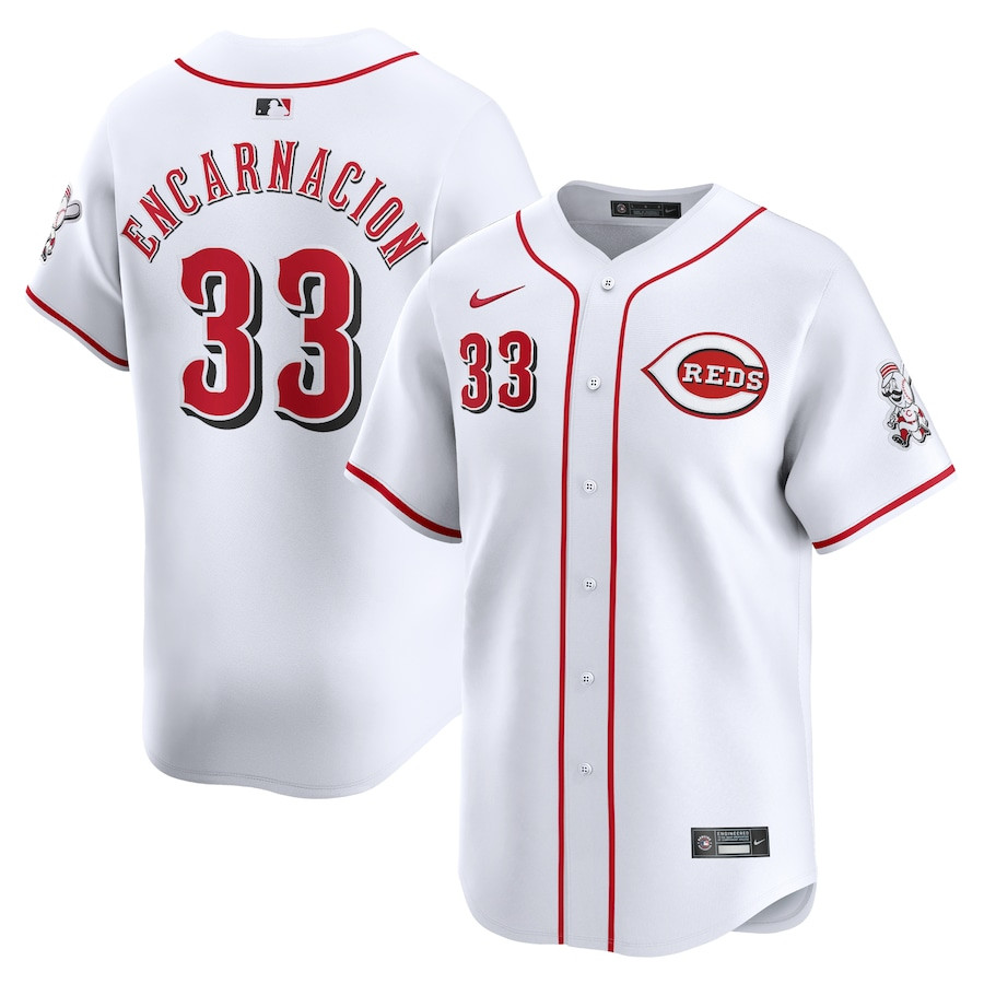 Christian Encarnacion-Strand 33 Cincinnati Reds Home Limited White MLB Jersey Men's