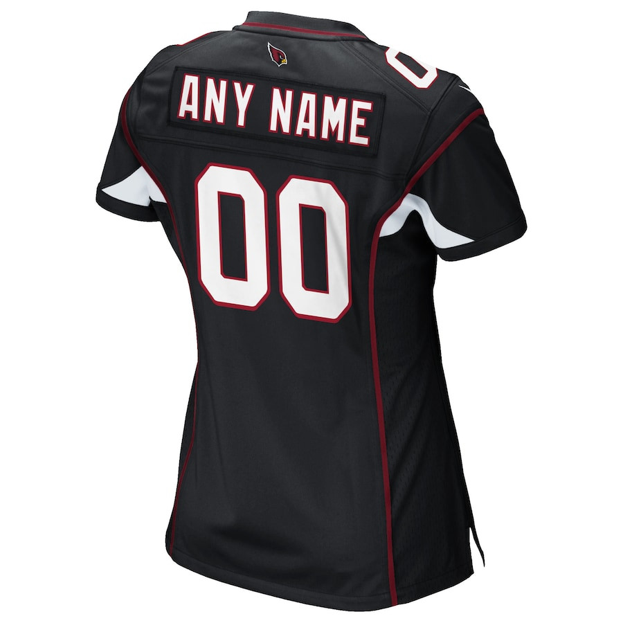 Arizona Cardinals Alternate Custom Game Black NFL Jersey Women's