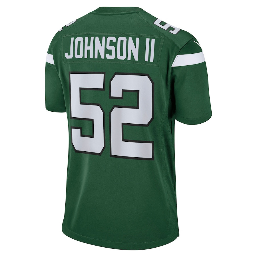 Jermaine Johnson II 52 New York Jets Game Green NFL Jersey Men's