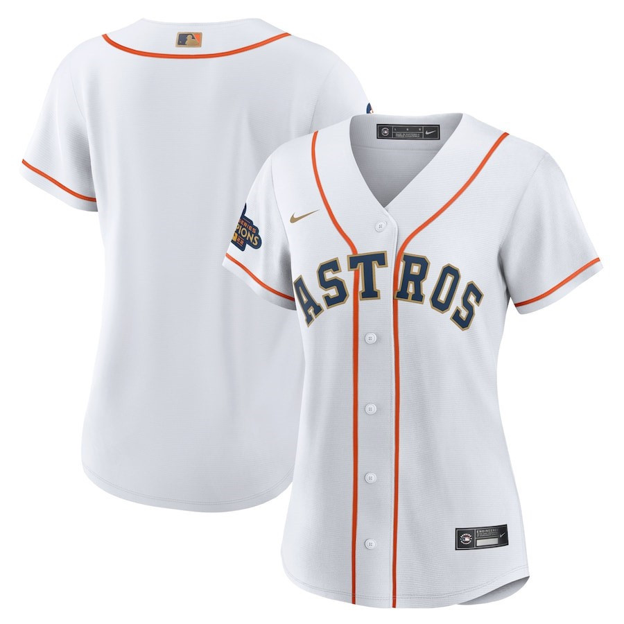 Houston Astros 2023 Gold Collection White/Gold MLB Jersey Women's