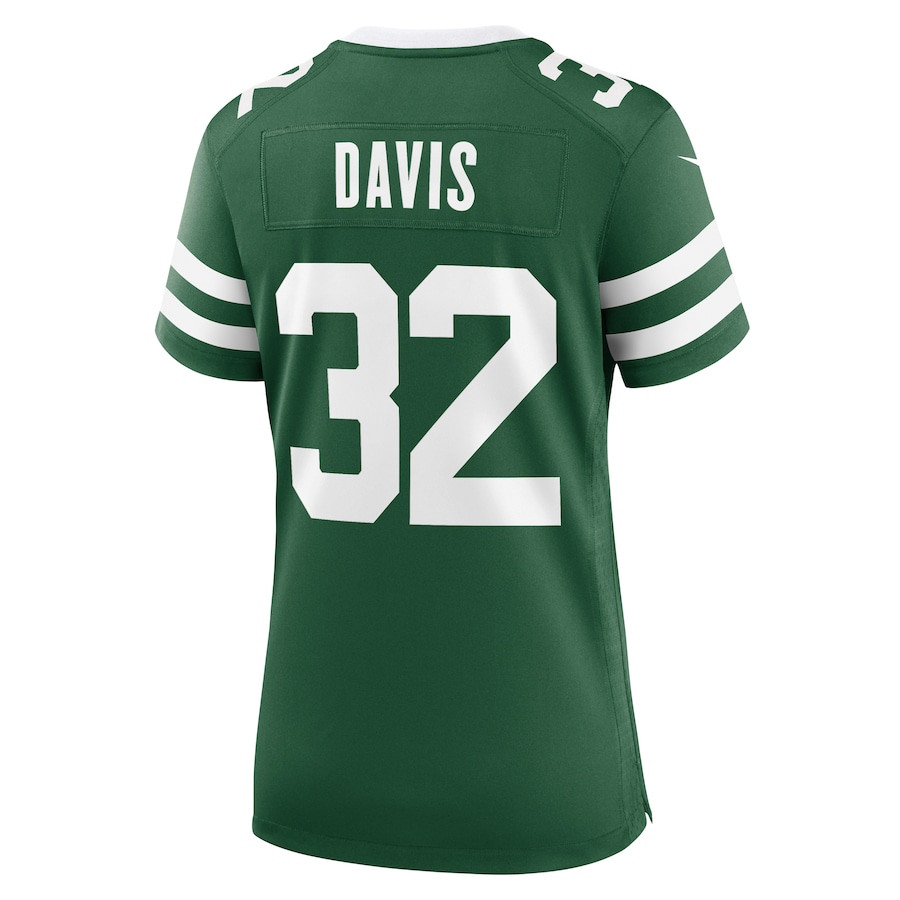Isaiah Davis 32 New York Jets Team Game Legacy Green NFL Jersey Women's