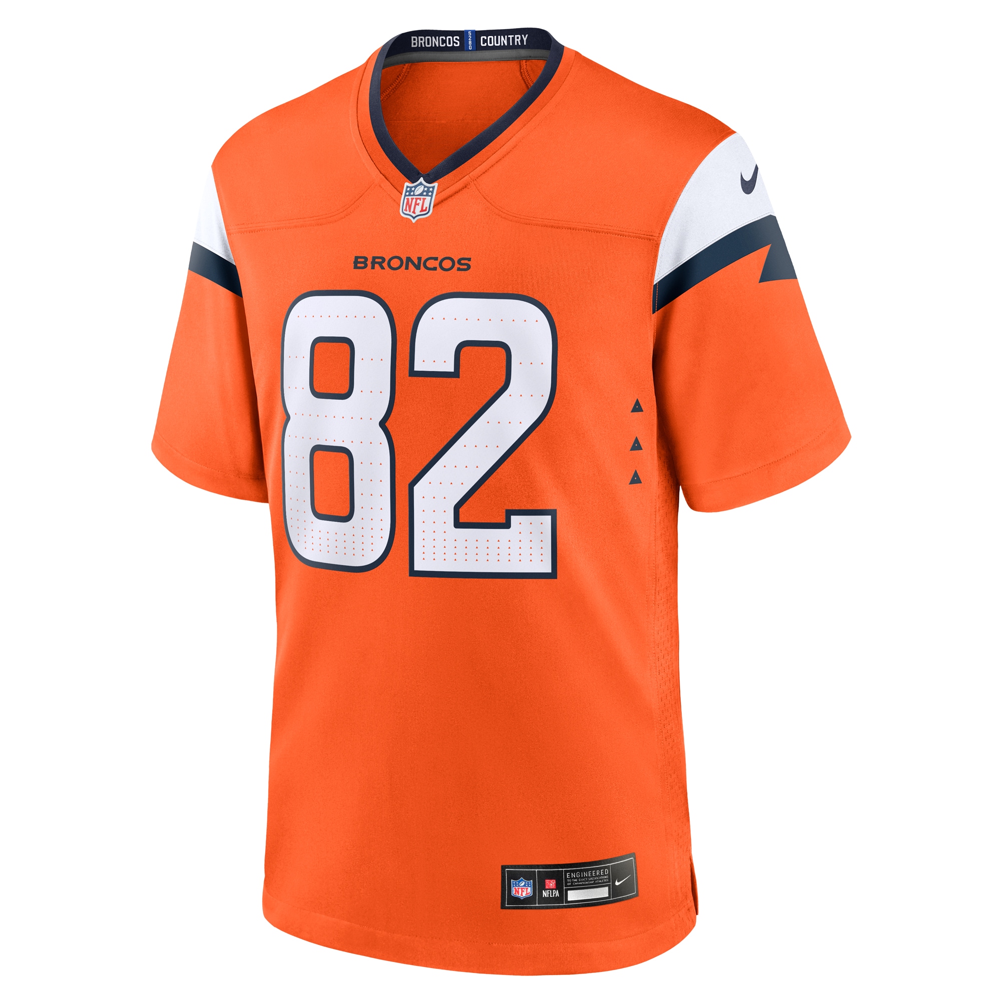 Denver Broncos Adam Trautman Orange Team Game NFL Jersey Men's