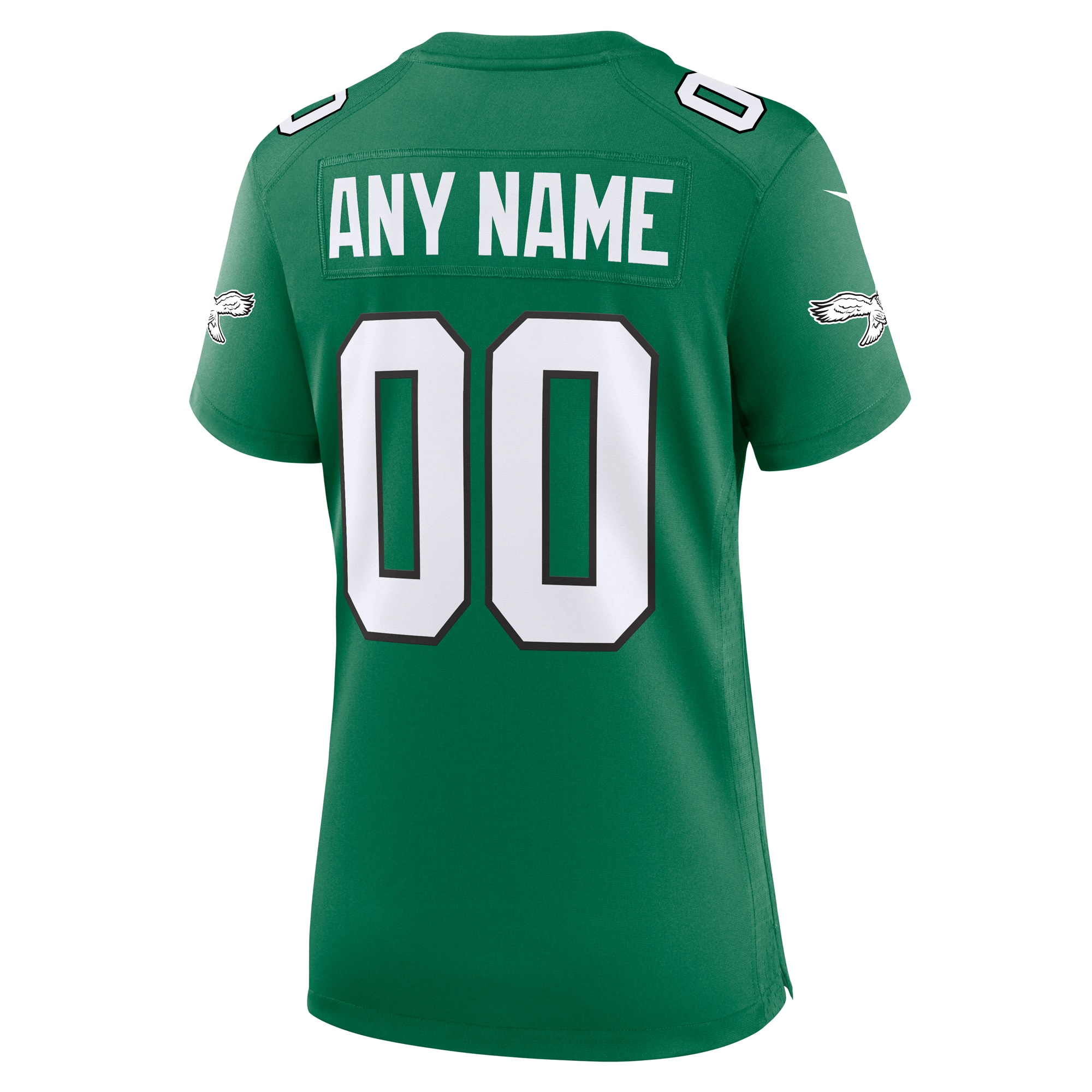 Philadelphia Eagles Kelly Green Alternate Custom Game NFL Jersey Women's