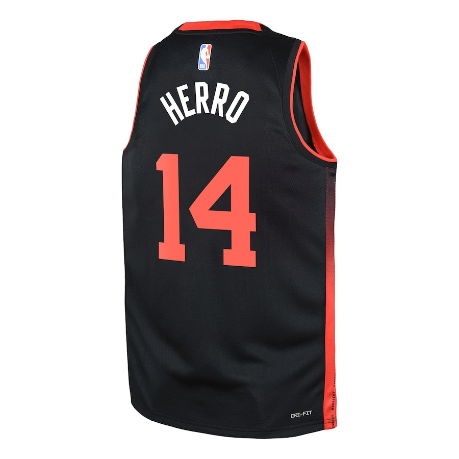 Tyler Herro 14 Miami Heat 2023/24 City Edition Swingma Black NBA Jersey Youth