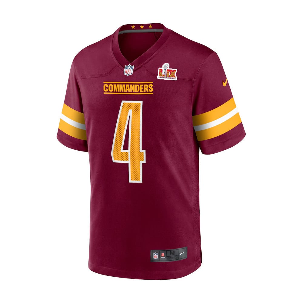 Frankie Luvu #4 Washington Commanders Super Bowl LIX Burgundy NFL Jersey Men's
