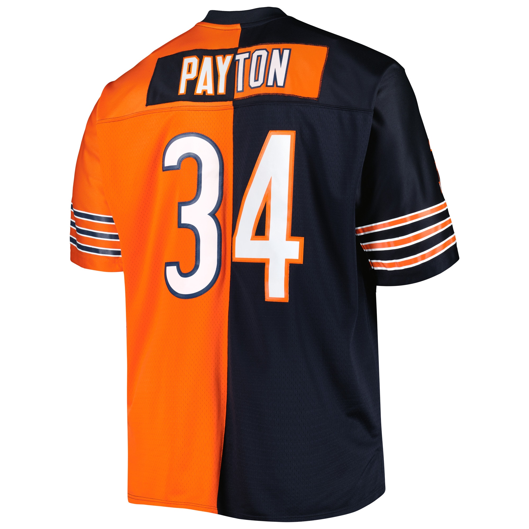 Chicago Bears Walter Payton Mitchell Ness Navy/Orange Big Tall Split Legacy Retired Player NFL Jersey Men's