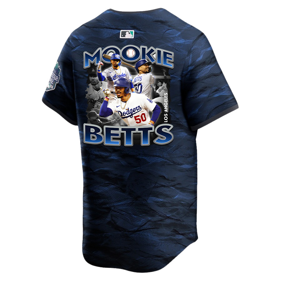 Mookie Betts 50 Los Angeles Dodgers Posture 2023 All Star Game Limited Player Royal MLB Jersey Men's