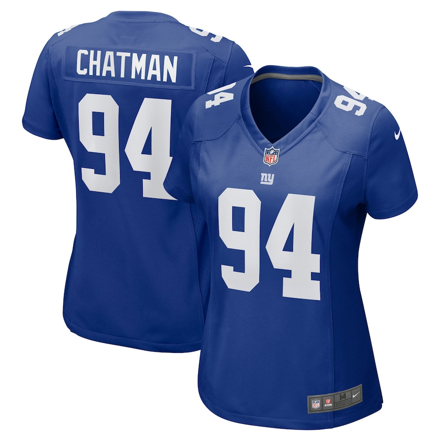 Elijah Chatman 94 New York Giants Game Royal NFL Jersey Women's