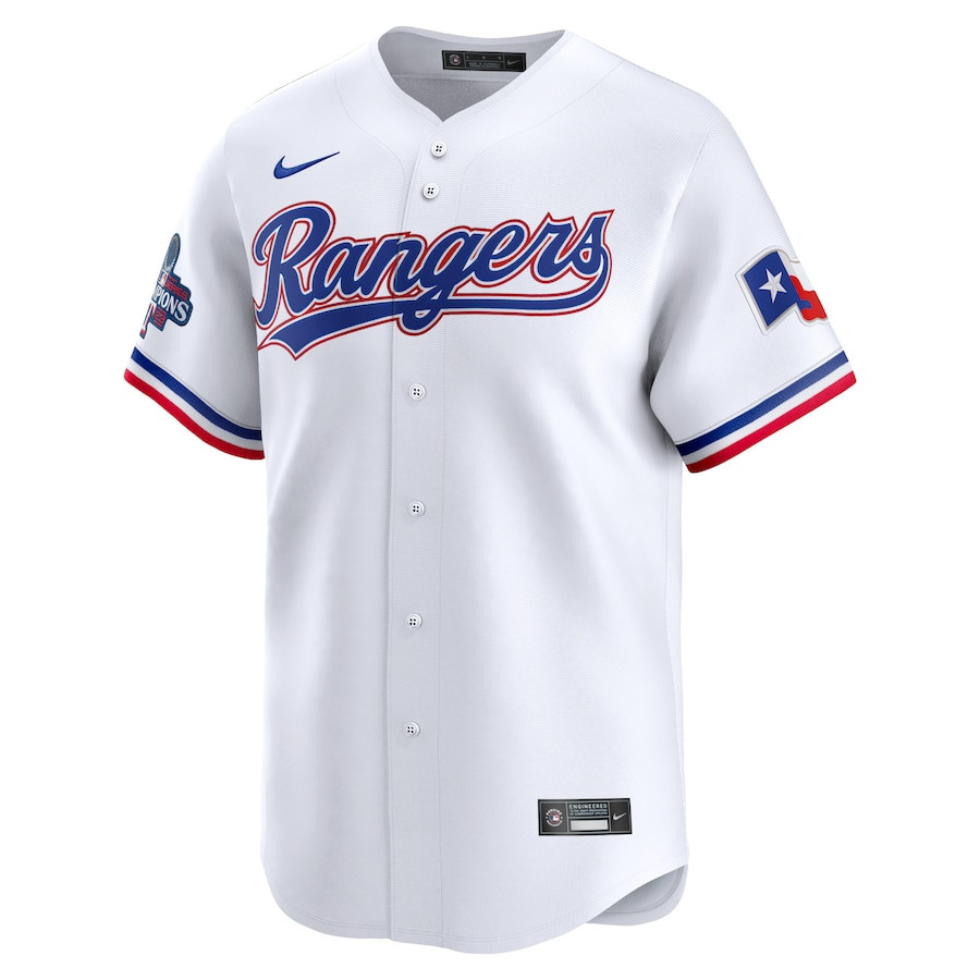 Josh Jung 6 Texas Rangers Home 2023 World Series Champions Limited White MLB Jersey Men's