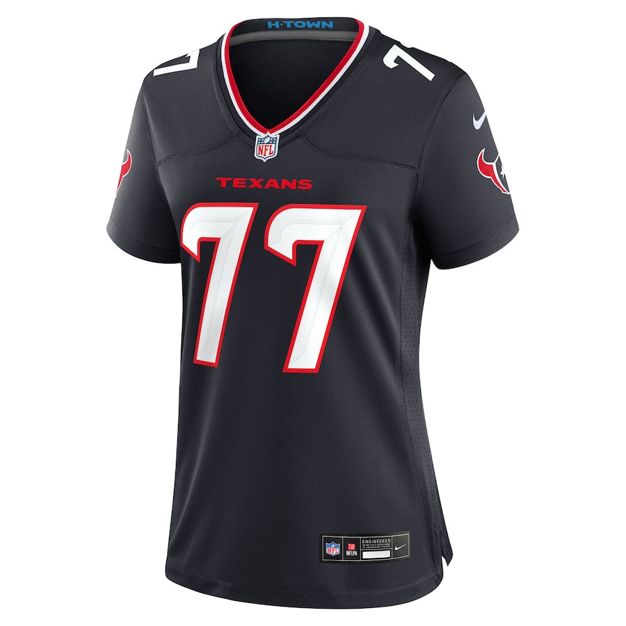 LaDarius Henderson 77 Houston Texans Game Navy NFL Jersey Women's