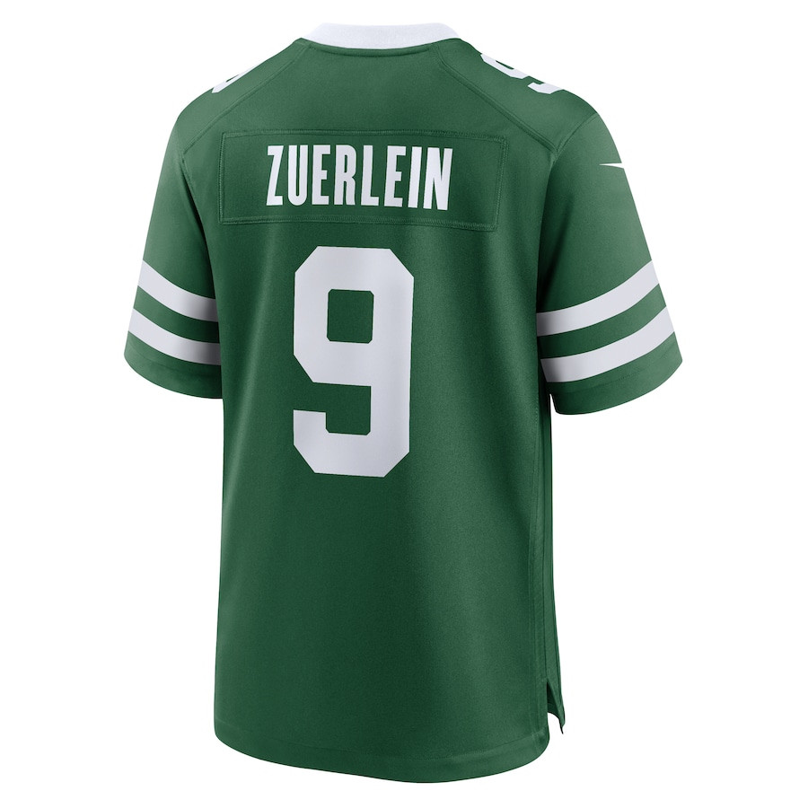 Greg Zuerlein 9 New York Jets Team Game Legacy Green NFL Jersey Men's