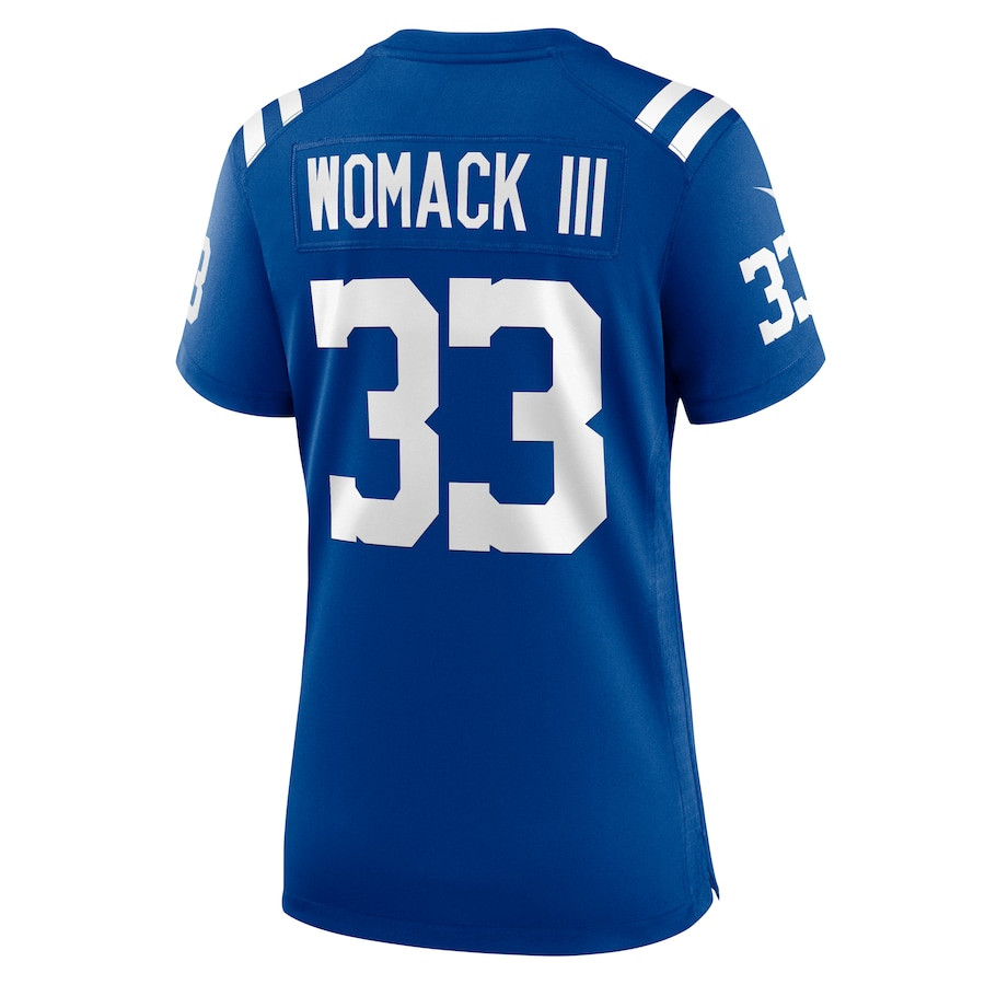 Samuel Womack III 33 Indianapolis Colts Game Royal NFL Jersey Women's