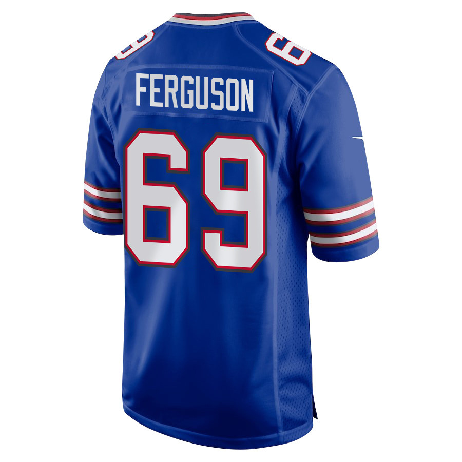 Reid Ferguson 69 Buffalo Bills Super Bowl LIX New Orleans Patch Game Royal NFL Jersey Men's