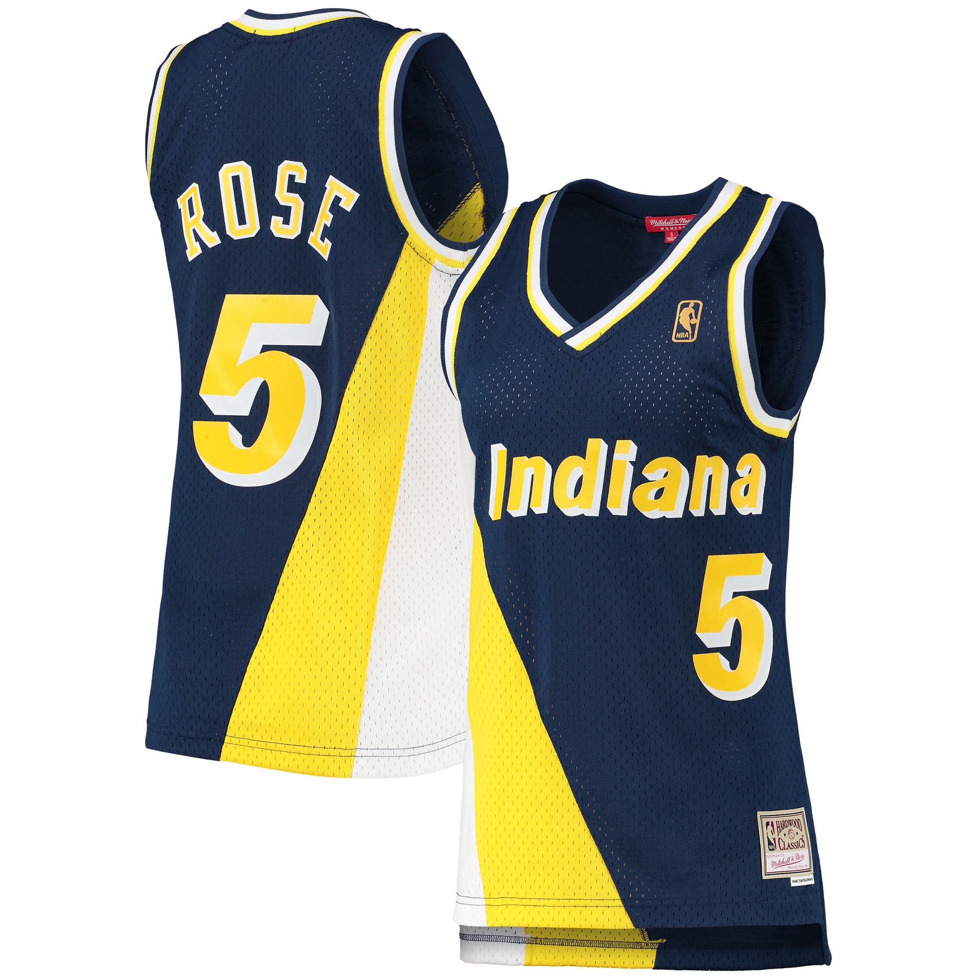 Mitchell Ness Jalen Rose Navy Indiana Pacers 1996/97 Hardwood Classics Swingman NBA Jersey Women's