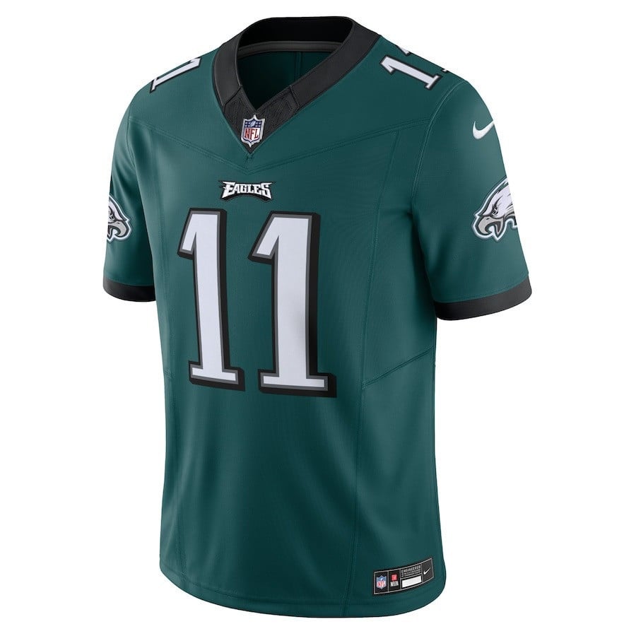 A.J. Brown 11 Philadelphia Eagles Vapor F.U.S.E. Limited Midnight Green NFL Jersey Men's