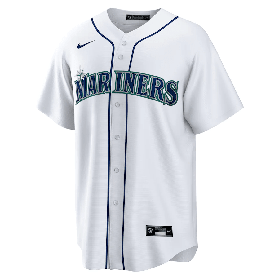 Eugenio Su?rez 28 Seattle Mariners Home White MLB Jersey Men's