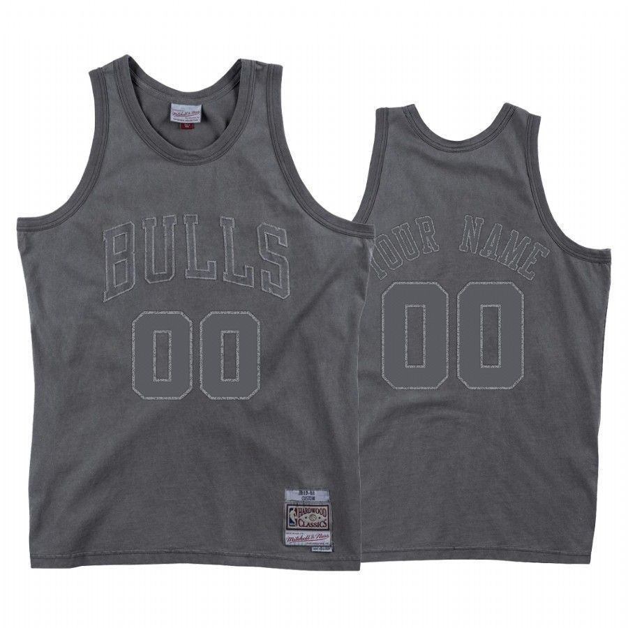 Chicago Bulls Custom 00 Washed Out NBA Jersey Men's