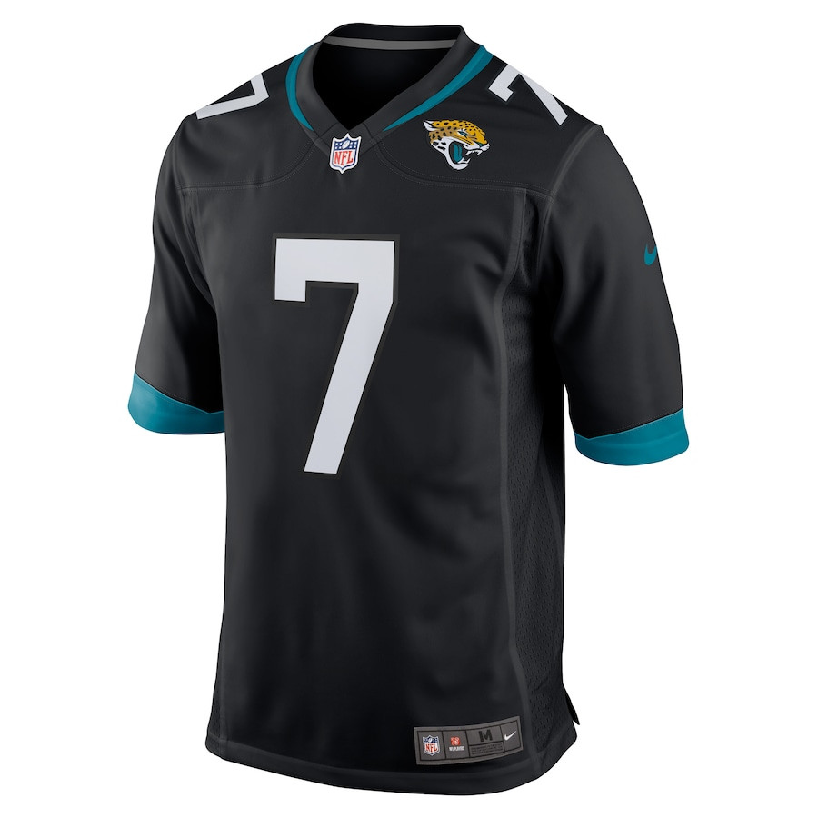 Byron Leftwich 7 Jacksonville Jaguars Alternate Retired Game Black NFL Jersey Men's