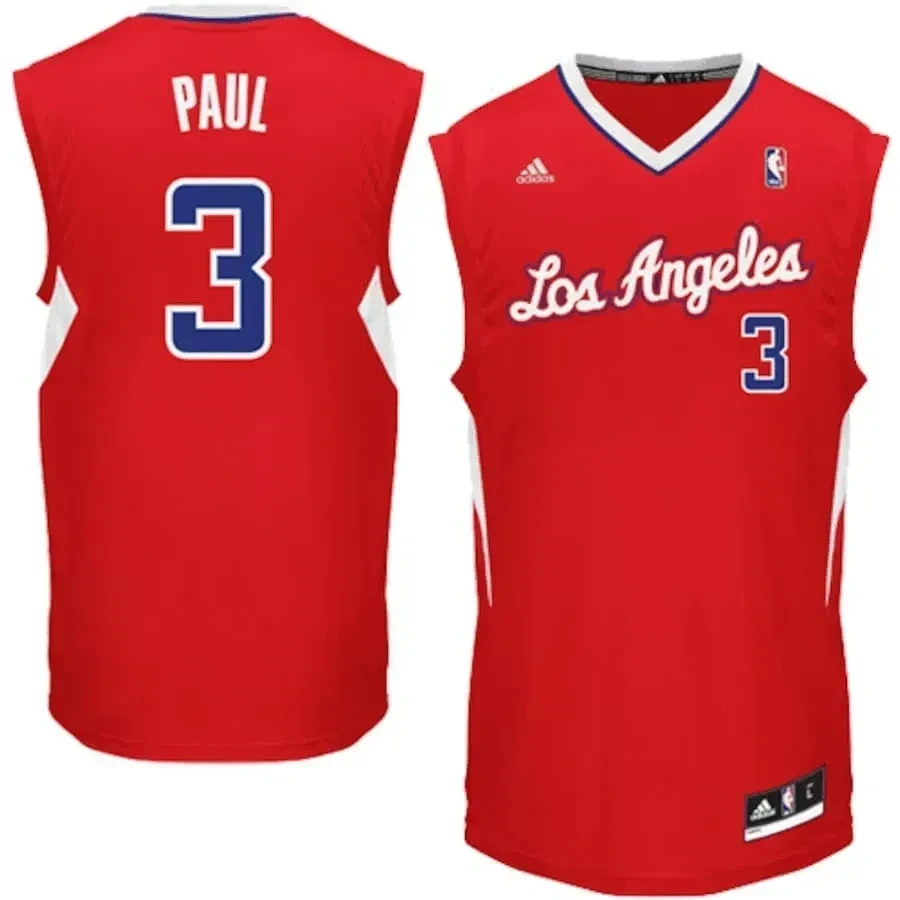 Chris Paul Los Angeles Clippers Road Red NBA Jersey Men's