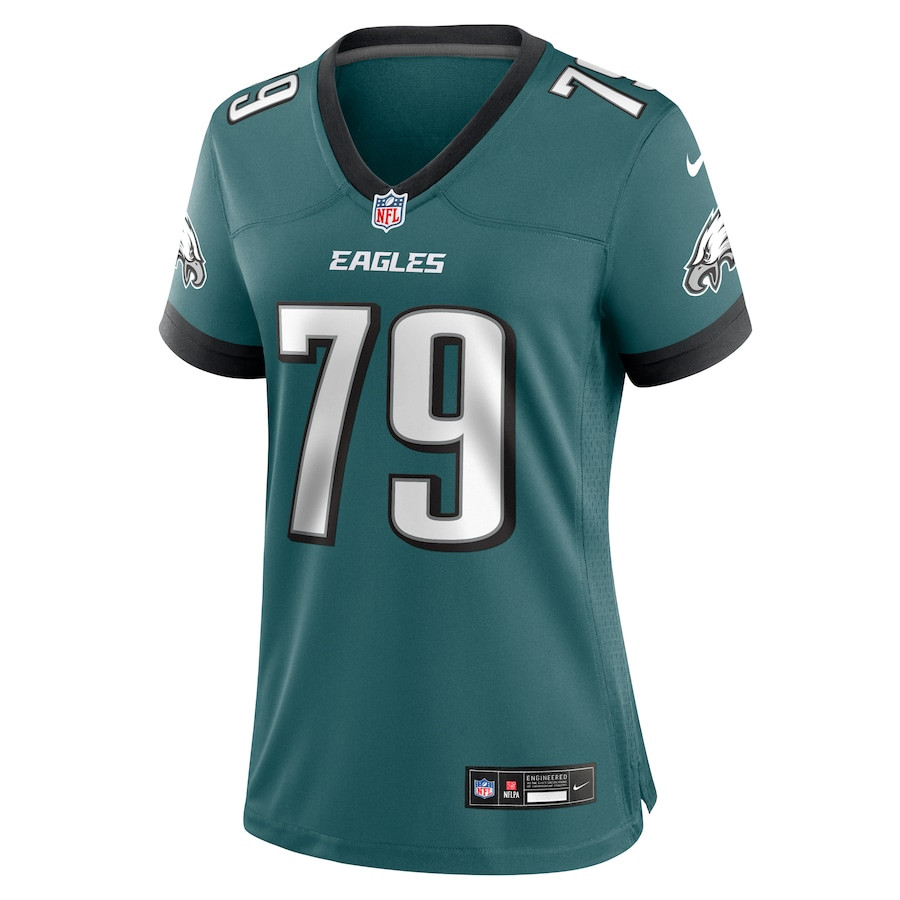 Trevor Keegan 79 Philadelphia Eagles Team Game Midnight Green NFL Jersey Women's