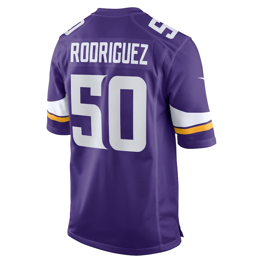 Levi Drake Rodriguez 50 Minnesota Vikings Game Purple NFL Jersey Men's