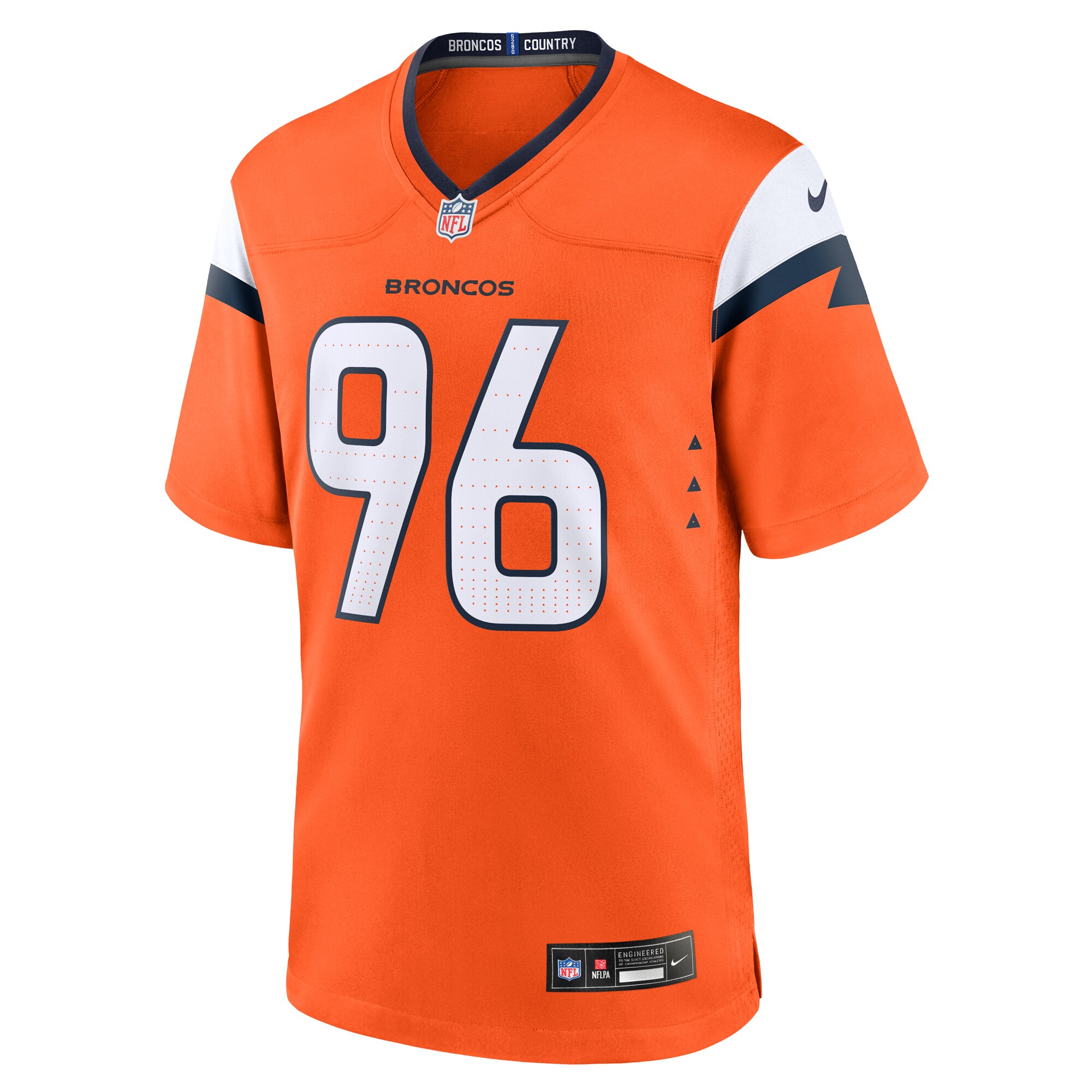 Denver Broncos Eyioma Uwazurike Orange Team Game NFL Jersey Men's